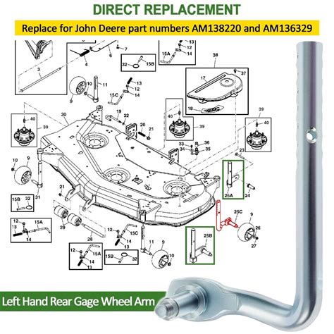 John Deere X300 48 Mower Deck Parts Breakdown