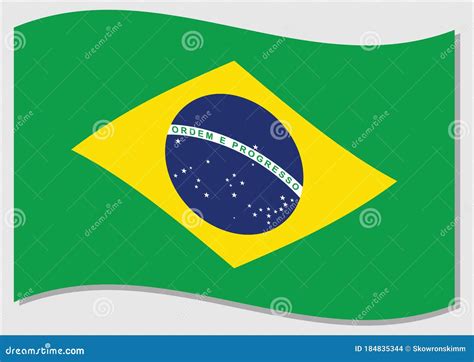 Winken Verlagerung Flagge Der Brasilien Vektorgraphik Winken