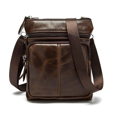 Buy Fashion Men Handbag Genuine Leather Crossbody Men