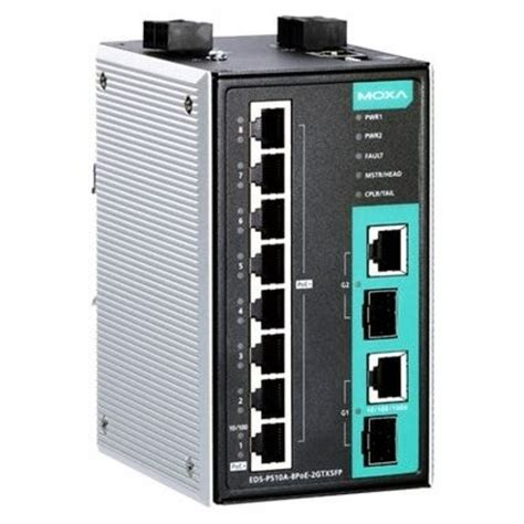 Moxa Eds P510a 8poe 2gtxsfp Managed Ethernet Switches Easy World