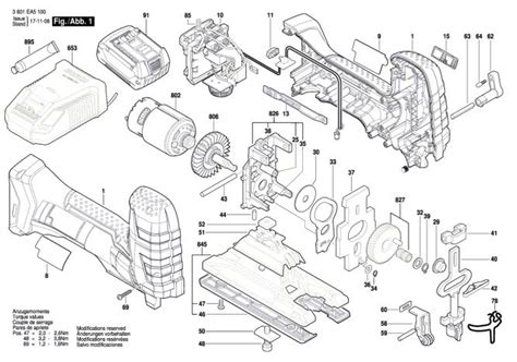 Bosch 3 601 Ea5 100 Gst 18 V Li S Cordless Jigsaw 18 V Eu Spare Parts