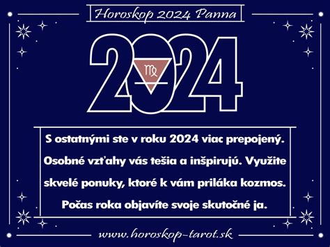 Ročný Horoskop na rok 2024 Panna horoskop tarot sk