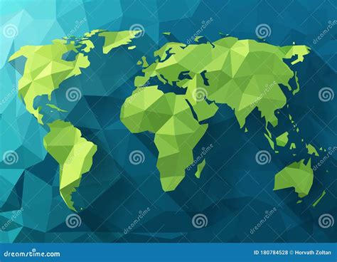 Polygonal World Map Vector Illustration 183389680