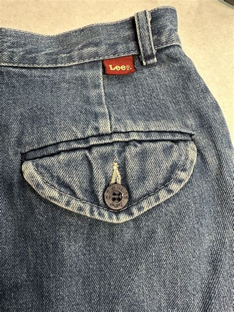 Vintage Lee High Waist Pleated Denim Jeans High Rise Gem