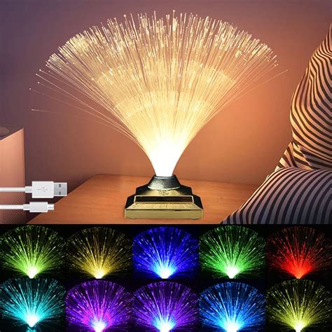 SDYGDB LED Fiber Optic Lamp Color Changing Fiber Optic Light USB