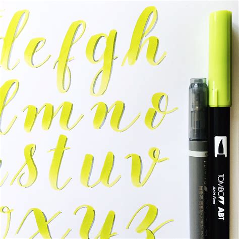 Brush Lettering Drop Shadows With Tombow Pens Kelly Creates