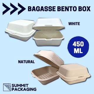 10 50 Pcs Bagasse Sugarcane Hamburger Clamshell Bento Cake Box