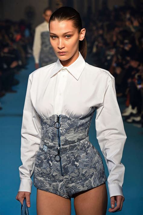 Bella Hadid OFF WHITE Show Runway 2018 In Paris GotCeleb