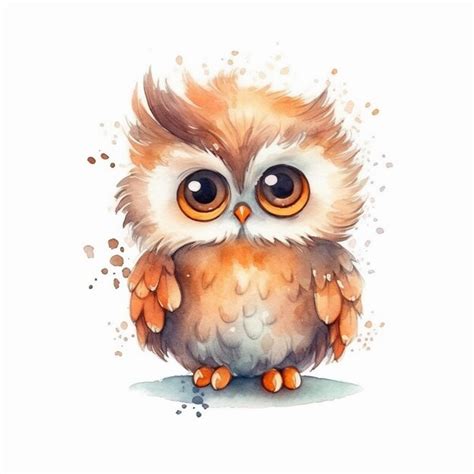 Premium Photo | Watercolor painting of an owl