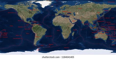 Tectonic Plates Map 3d Rendering Stock Illustration 1184041405 | Shutterstock