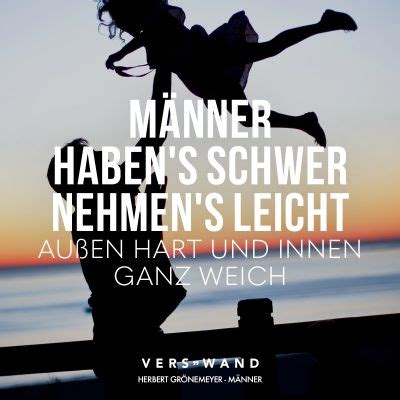 Visual Statements Männer habens schwer nehmens leicht außen hart