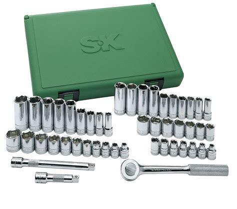 SK PROFESSIONAL TOOLS 3 8 In Drive Size 49 Pieces Socket Wrench Set