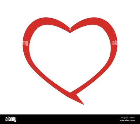 Heart Shaped Speech Bubble Symbol Love Message Template Vector