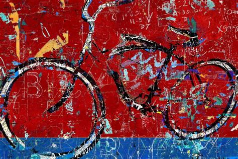 Red Graffiti Bike - Art and Frame - Adelaide