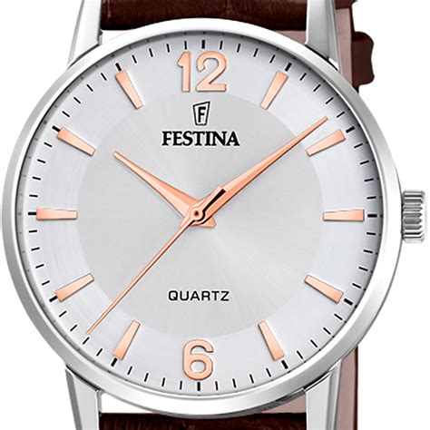 Relogio Feminino Couro Marrom - Relógio Festina Feminino Couro Marrom