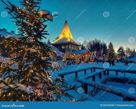 Winter in Santa& X27;s Village Finland Stock Photo - Image of screenshot, flower: 262192240