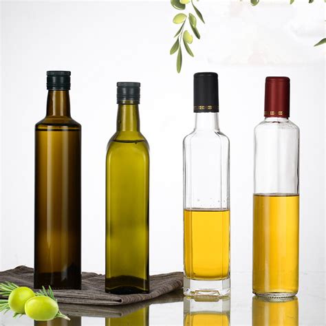 Food Grade Clear Dark Green Dorica Marasca Glass Bottle For Olive Oil