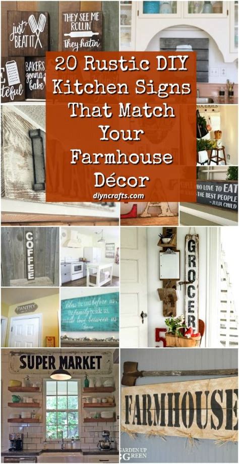 20 Rustic DIY Kitchen Signs That Match Your Farmhouse Decor | Diy