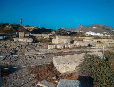 Bordered Ancient Mycenaean Ruins On The Island Of Naxos Editorial