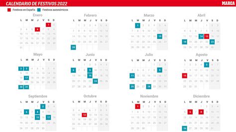 impulso carne garaje calendario 2022 con festivos docena coser Puntuación