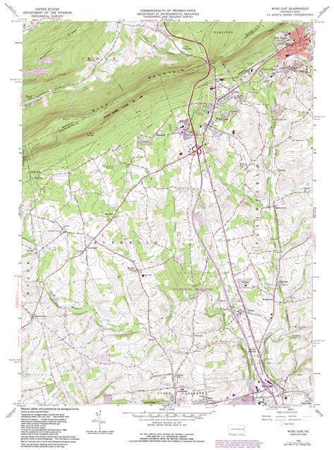 Wind Gap Topographic Map 1 24 000 Scale Pennsylvania