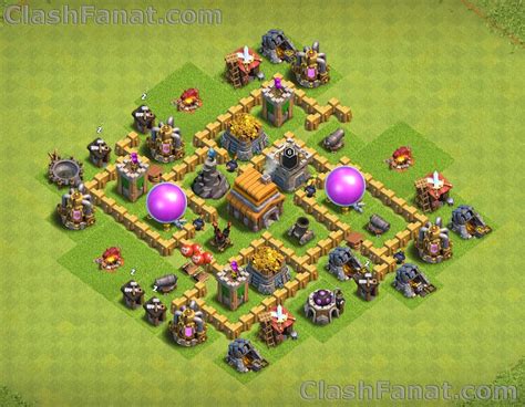 Clash Of Clans Town Hall Level 5 Base Defense