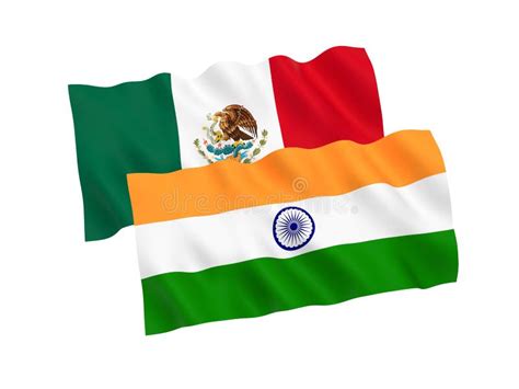 Mexico Vs India Soccer Match National Colors National Flags Soccer