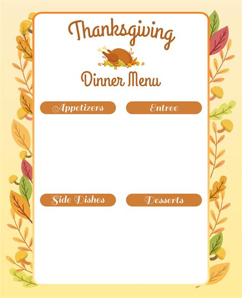 10 Best Printable Thanksgiving Menu Pdf For Free At Printablee