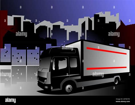 Vector illustration of delivery truck Stock Vector Image & Art - Alamy