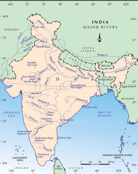 Liste des cours d'eau de l'Inde — Wikipédia