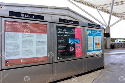 El Monte (LA County), California: El Monte Bus Station Editorial Stock ...