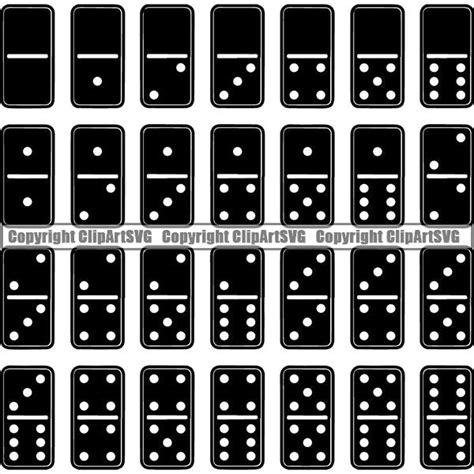 Game Dominoes Set ClipArt SVG – ClipArt SVG