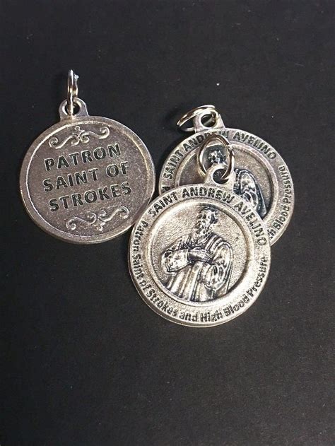 SAINT ANDREW HEALING Medals Patron Saint For Strokes Lot Of 3 Round