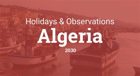 Holidays and Observances in Algeria in 2030