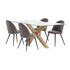 Table Agerby L Ch Ne Chaises Kokkedal Velours Gris Jysk