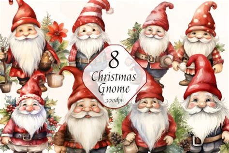 Christmas Gnomes Sublimation Clipart Graphic By Artcursor · Creative