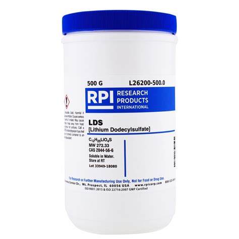 Research Products International Corp Rpi Lithium Dodecyl Sulfate Lds