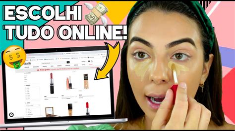 Fiz Uma MAKE COMPLETA Produtos Que ESCOLHI ONLINE YouTube