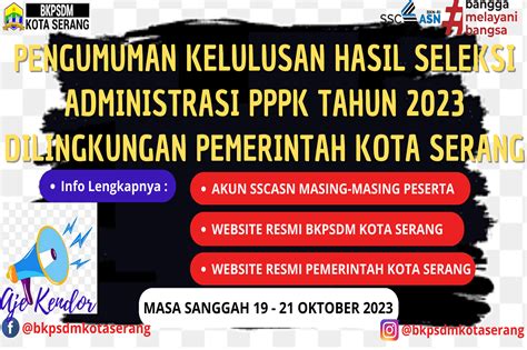 Pengumuman Hasil Seleksi Admnstrasi Pengadaan Pegawai Pemerintah Dengan