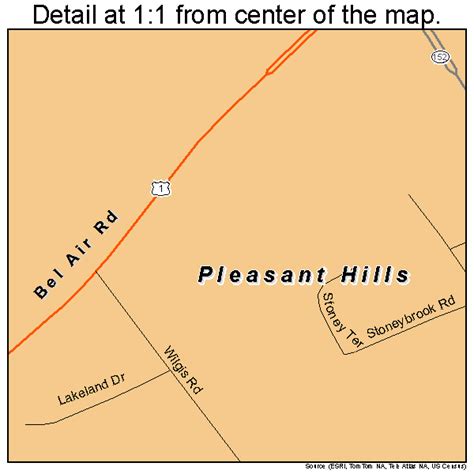 Pleasant Hills Maryland Street Map 2462175