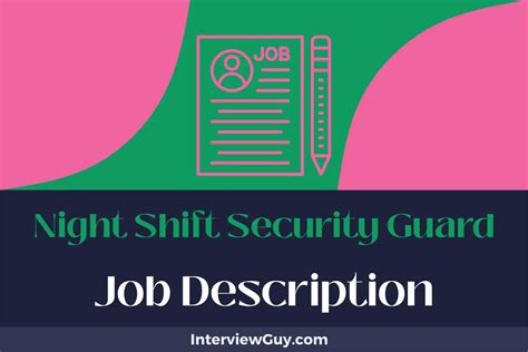 Night Shift Security Guard Job Description Updated For