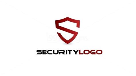 Logotipos de seguridad personalizados con la letra S y escudo en el centro