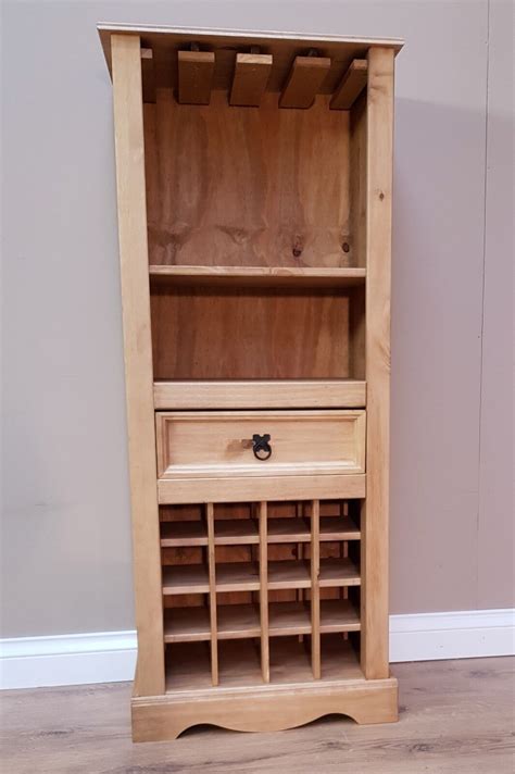 Corona Wine Rack Drinks Cabinet Storage Mexican Solid Pine By Mercers