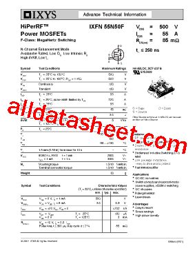 Ixfx N Datasheet Pdf Ixys Corporation