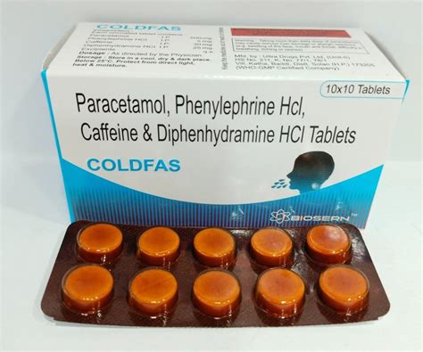 Paracetamol Phenylephrine Hydrochloride Caffeine Diphenhydramine HCL