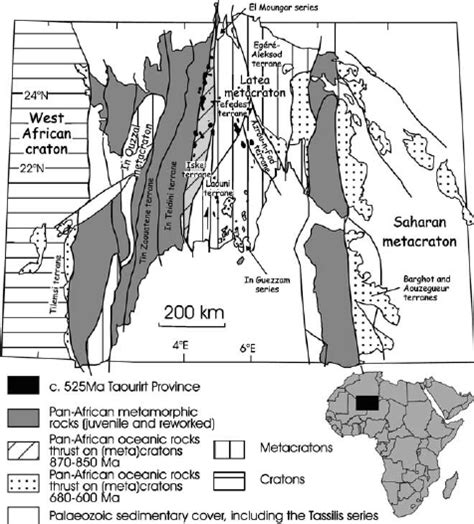 Terrane Map Of The Tuareg Shield From Black Et Al 1994 Li Egeois