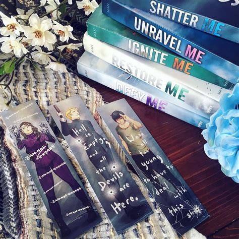 Shatter Me Quote Bookmarks Etsy