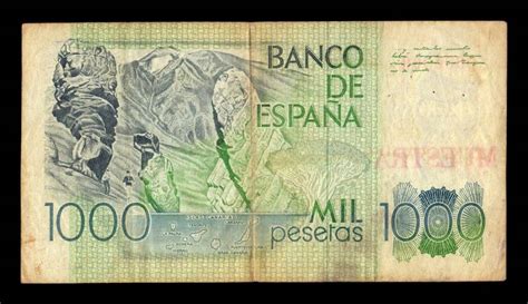 España 1000 Pesetas Pérez Galdós 1979 Pick 158s Muestra Specimen MBC VF