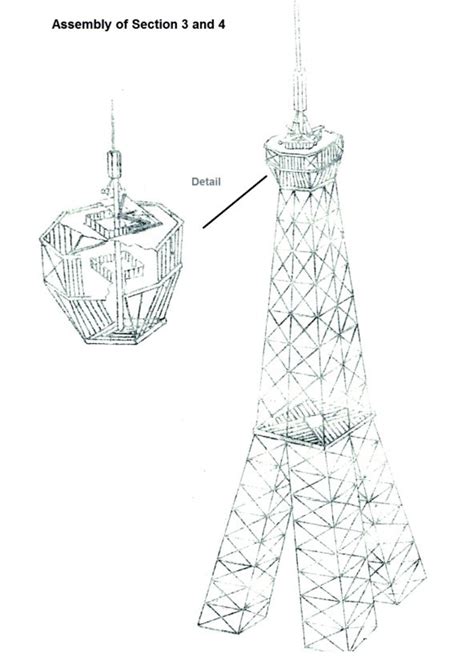 3D Eiffel Tower Construction Manual Build Your Own Wooden - Etsy