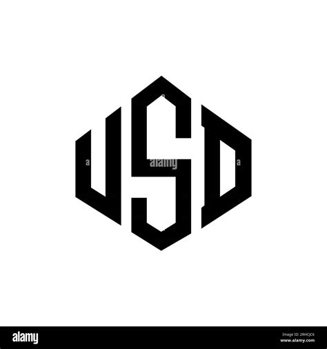 USD letter logo design with polygon shape. USD polygon and cube shape ...